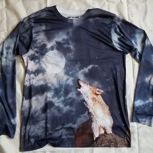 howling wolf all over print